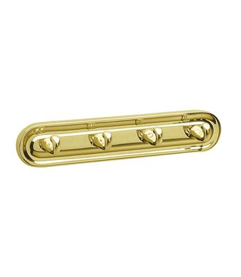 Smedbo Villa Collection Quadruple Hook - Polished Brass
