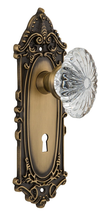 Nostalgic Warehouse Victorian Plate with Oval Fluted Knob - Interior Mortise