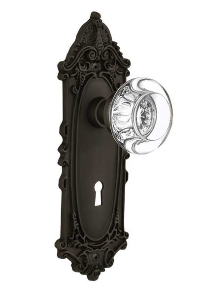 Nostalgic Warehouse Victorian Plate with Round Crystal Knob
