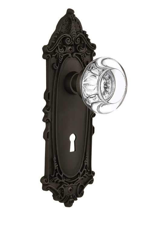 Nostalgic Warehouse Victorian Plate with Round Crystal Knob