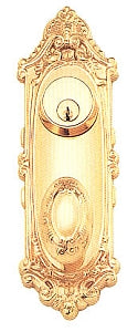 Emtek Victoria Keyed Sideplate Lock - Victoria Knob - Polished Brass
