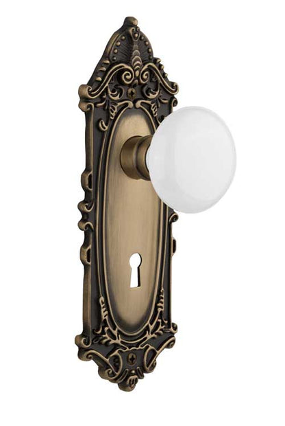 Nostalgic Warehouse Victorian Plate with Porcelain Knob