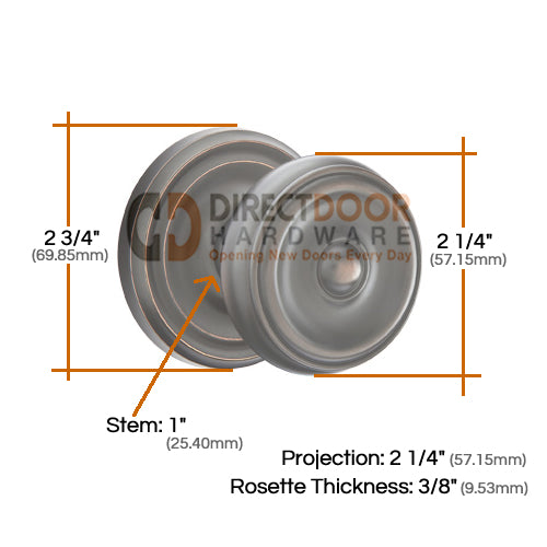 Emtek Waverly Knob Specs Regular Rosette