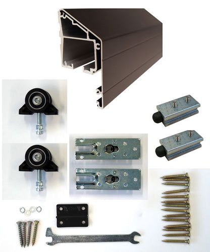 CaviLock Wall Mounted Bronze Door Track with M6 Carriage