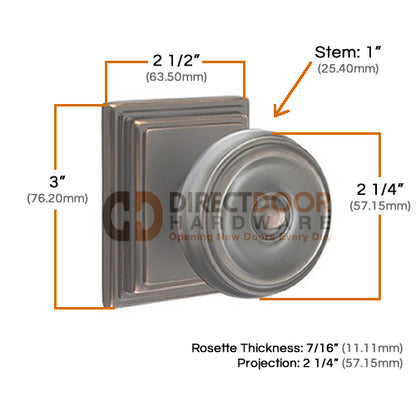 Emtek Waverly Knob with Wilshire Rosette