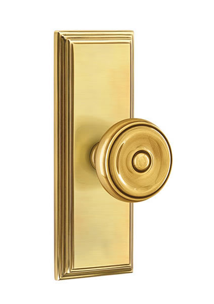 Emtek Waverly Knob with Wilshire Sideplate