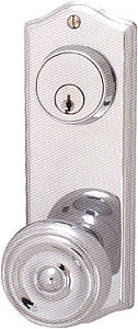 Emtek Colonial Sideplate - Waverly Knob - Polished Chrome