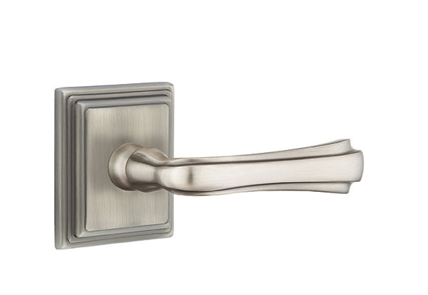 Emtek Wembley Lever Pewter-Wilshire Rosette