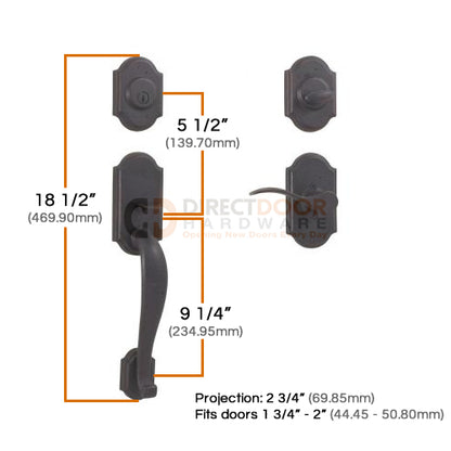 Weslock Castletown Molten Bronze Handleset