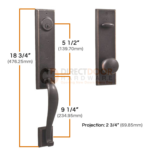 Weslock Greystone Handleset