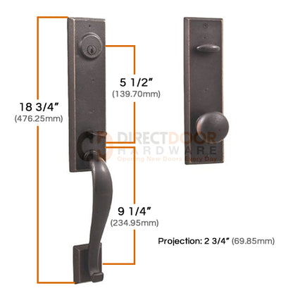 Weslock Greystone Handleset