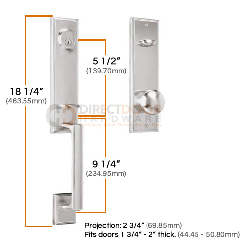 Weslock Woodward Entrance Handleset