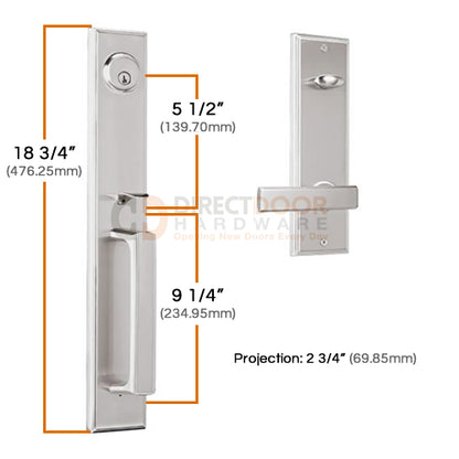 Weslock Belmont Entrance Handleset