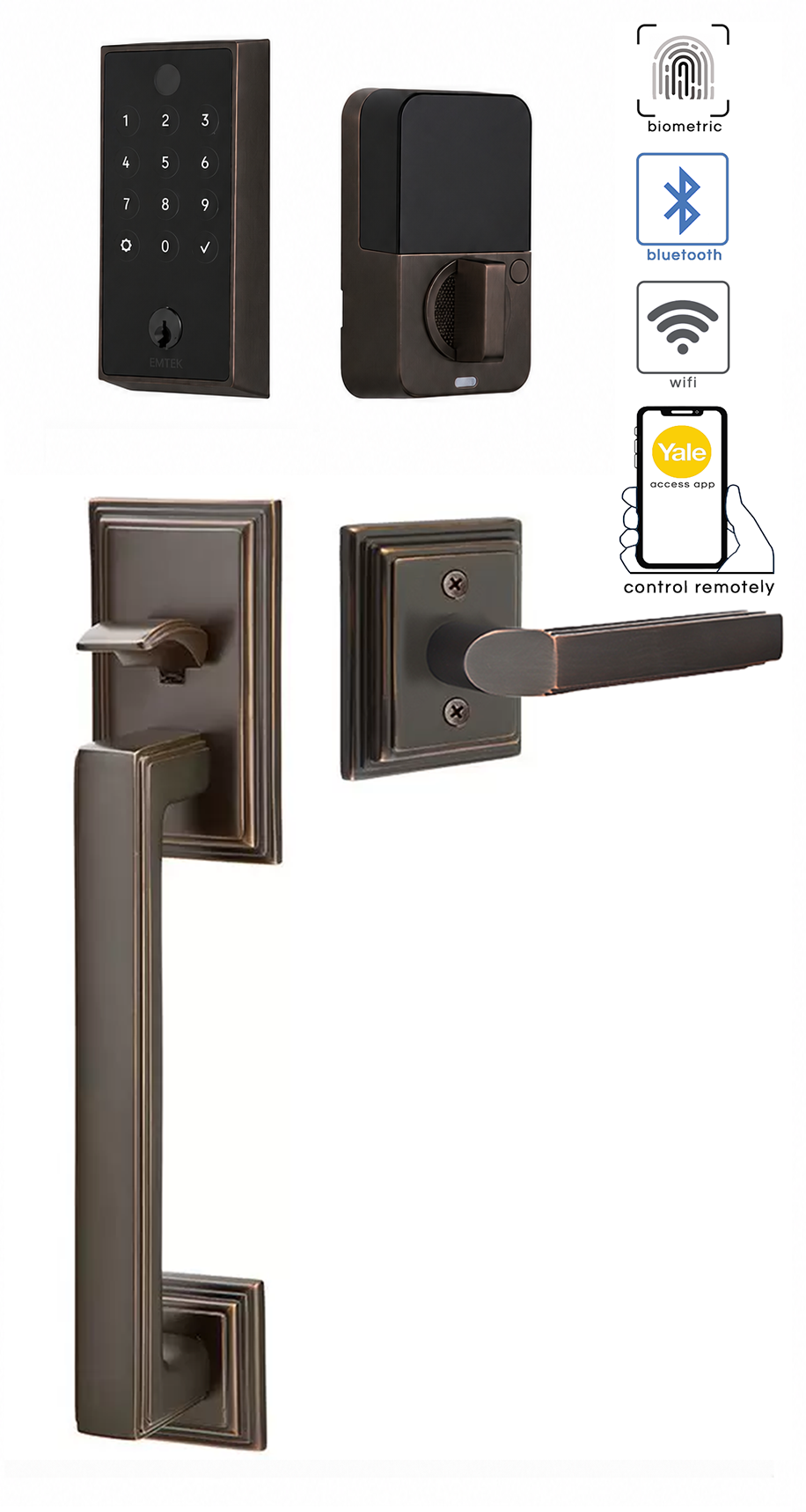 Emtek Hamden Entrance Handleset