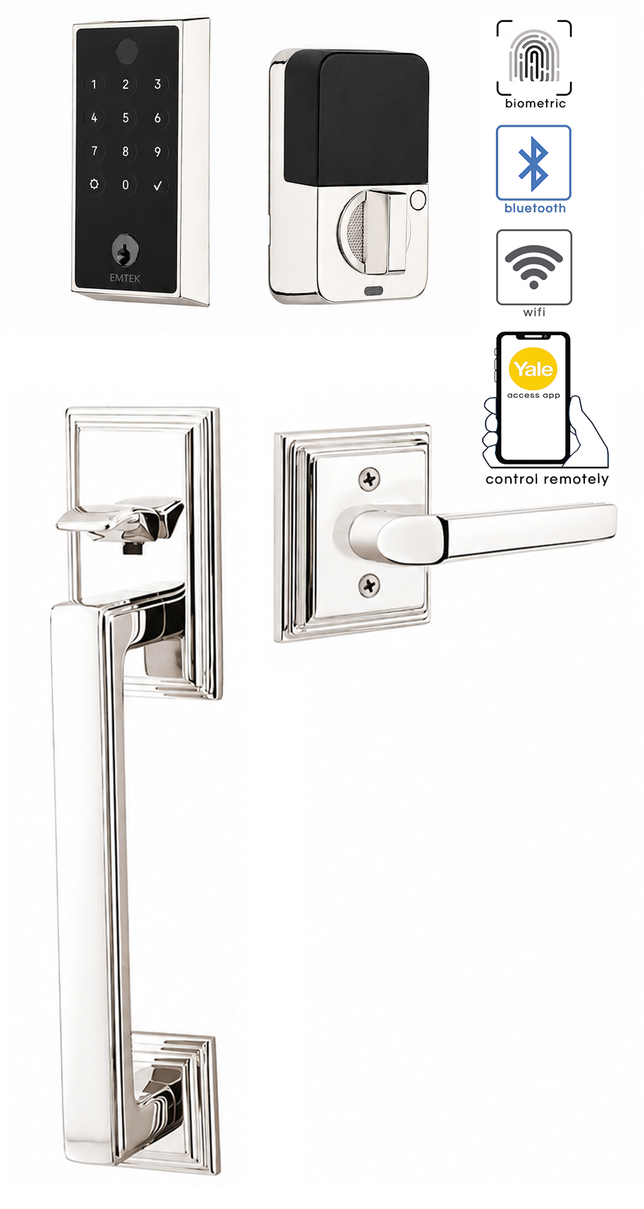 Emtek Hamden Entrance Handleset