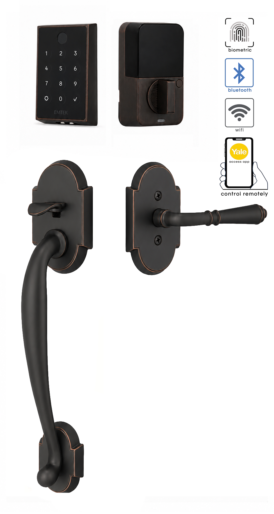 Emtek Nashville Entrance Handleset