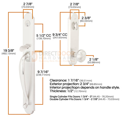 Emtek Wilmington Entrance Handleset