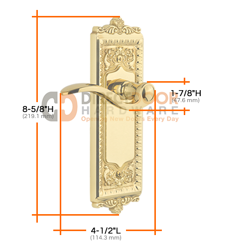 Grandeur Windsor Plate with Bellagio Lever Specs