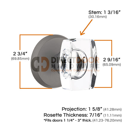 Emtek Windsor Crystal Knob with Disk Rosette