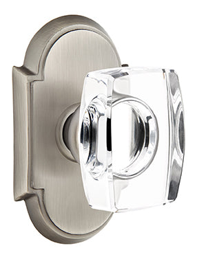 Emtek Windsor Crystal Knob with Style 8 Rosette - Pewter