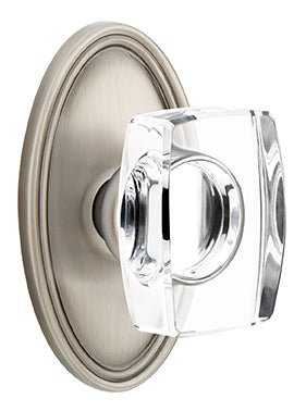 Emtek Windsor Crystal Knob with  Rosette - Pewter
