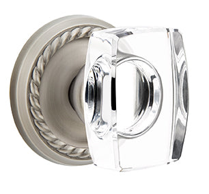 Emtek Windsor Crystal Knob with Rope Rosette