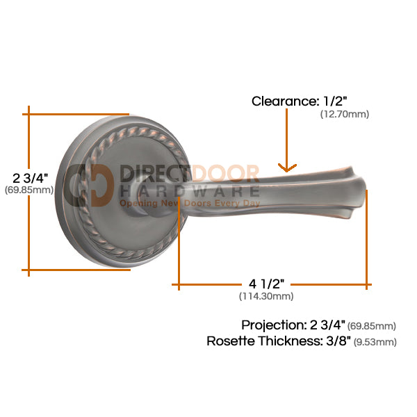 Emtek Wembley Lever With Rope Rosette