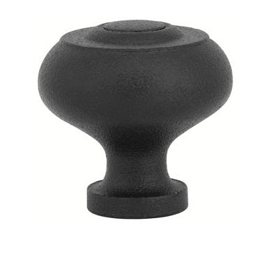 Emtek Brittany 1-1/4 Inch Cabinet Knob Flat Black Steel
