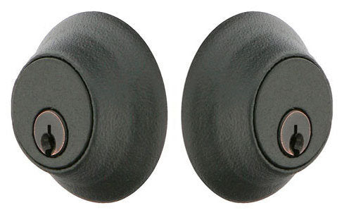 Emtek Wrought Steel #2 Style Double Cylinder Deadbolt in Flat Black